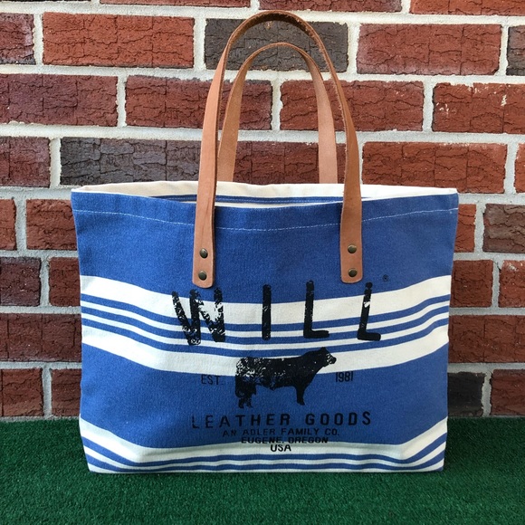 NWOT WILL Leather Goods Classic Canvas Tote - Picture 6 of 7